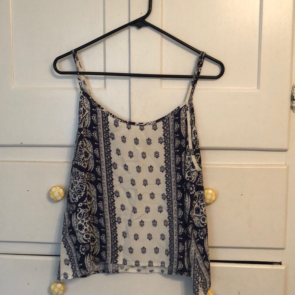 Paisley spaghetti strap shirt